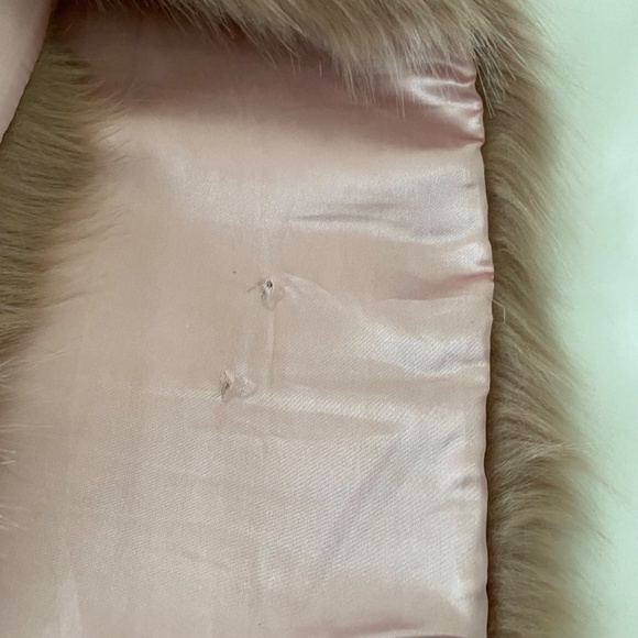 Dusty Pink / Mauve Faux Fur Shawl Scarf Wrap - Picture 8 of 11